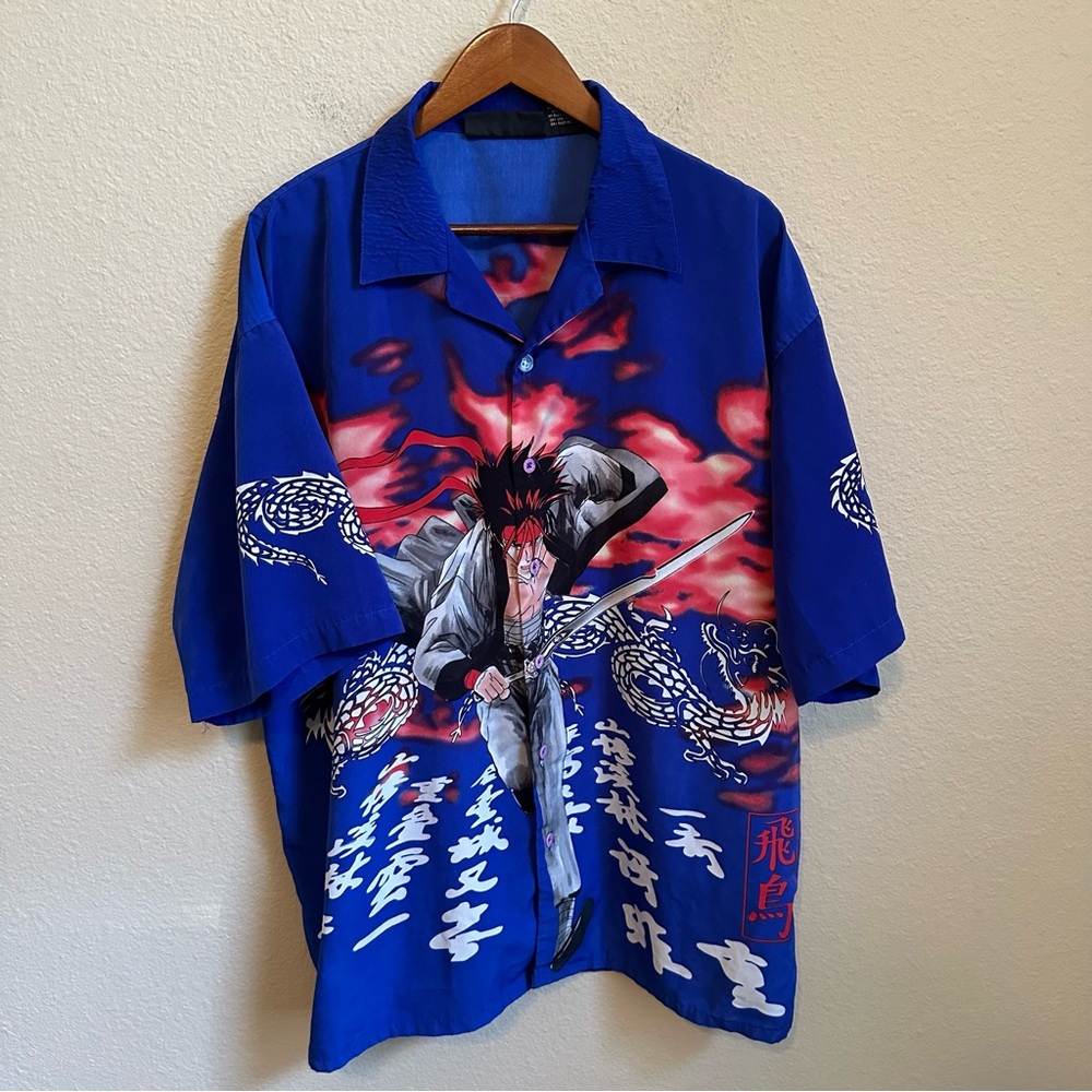 Vintage Veezo Y2K Anime Button Up Shirt